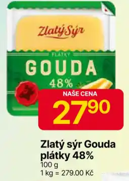 Hruška Zlatý sýr Gouda plátky 48% nabídka