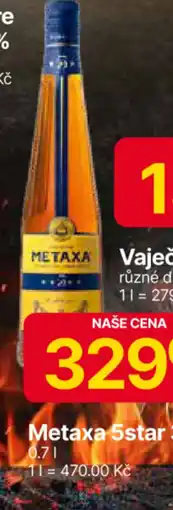 Hruška Metaxa 5star 38% nabídka