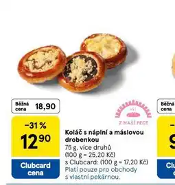 Tesco Koláč s náplní a máslovou drobenkou nabídka