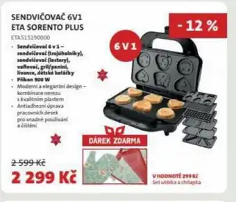 Sendvičovač 6v1 Eta Sorento Plus