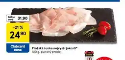 Tesco Pražská šunka nejvyšší jakosti nabídka