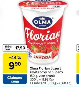 Tesco Olma florian jogurt smetanový ochucený nabídka