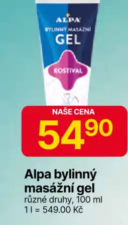 Hruška Alpa bylinný masážní gel nabídka