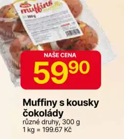 Hruška Muffiny s kousky čokolády nabídka