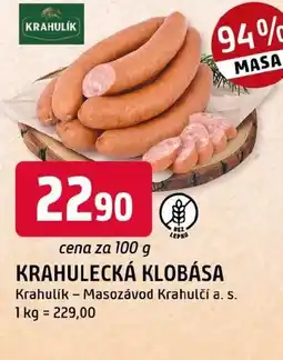 Trefa Krahulecká klobása nabídka