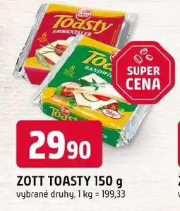 Trefa Zott toasty nabídka