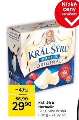 Tesco Král Sýrů Hermelín nabídka
