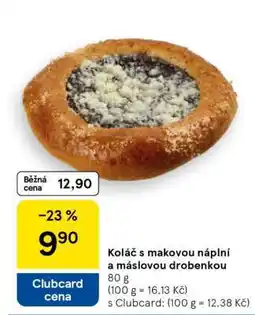 Tesco Koláč s makovou náplní a máslovou drobenkou nabídka