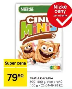 Tesco Nestlé cereálie nabídka