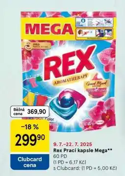 Tesco Rex Prací kapsle Mega nabídka