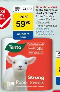 Tesco Tento Kuchyňské utěrky Strong nabídka