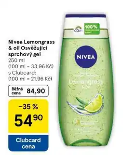Tesco Nivea Lemongrass & oil Osvěžující sprchový gel nabídka