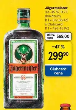 Tesco Jägermeister nabídka