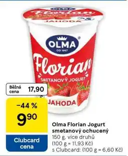 Tesco Olma Florian Jogurt smetanový ochucený nabídka
