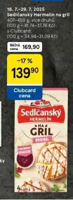 Tesco Sedlčanský hermelín na gril nabídka