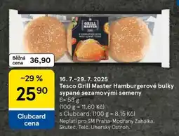 Tesco Tesco Grill Master Hamburgerové bulky sypané sezamovými semeny nabídka