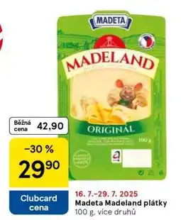Tesco Madeta Madeland plátky nabídka