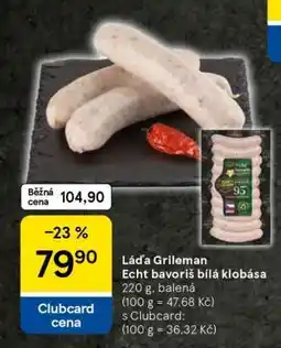 Tesco Láda Grileman Echt bavoriš bílá klobása nabídka