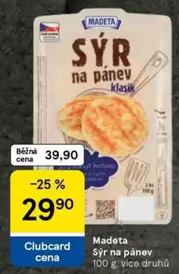 Tesco Madeta Sýr na pánev nabídka