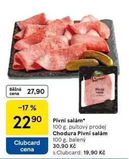 Tesco Pivní salám nabídka