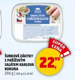 Penny Market ŠUNKOVÉ ZÁVITKY S PAŘÍŽSKÝM SALÁTEM KARLOVA KORUNA nabídka