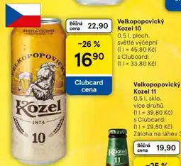Tesco Velkopopovický Kozel 10 nabídka