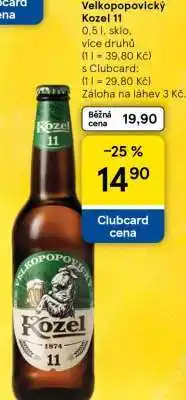 Tesco Velkopopovický Kozel 11 nabídka