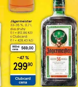 Tesco Jägermeister nabídka