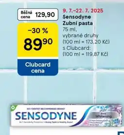 Tesco Sensodyne zubní pasta nabídka