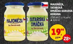 Penny Market MAJONÉZA, TATARSKÁ OMÁČKA KARLOVA KORUNA nabídka