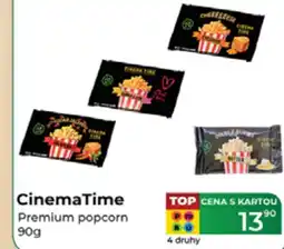 Tamda Foods CinemaTime Premium popcorn nabídka