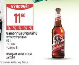 Globus Pivo gambrinus originál 10 nabídka