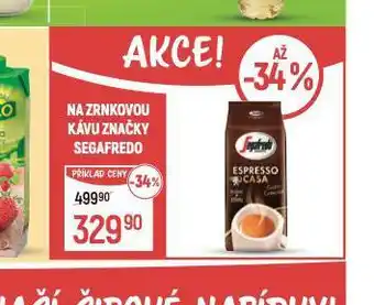 Globus Segafredo zrnková káva nabídka