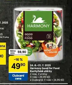 Tesco Harmony kuchyňské utěrky nabídka
