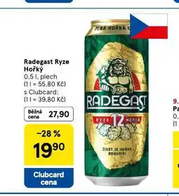 Tesco Pivo radegast ryze hořká 12 nabídka