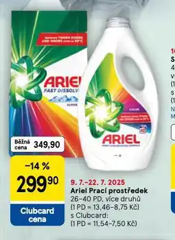 Tesco Ariel prací prostředek nabídka