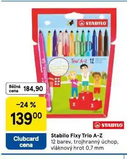 Tesco Stabilo fixy trio a-z nabídka