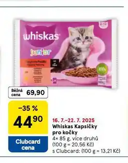 Tesco Whiskas kapsičky pro kočky nabídka