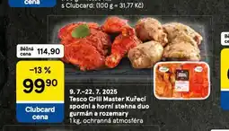 Tesco Kuřecí spodní s horní stehna duo gurmán a rozemary nabídka