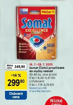 Tesco Somat čistící prostředek do myčky nabídka