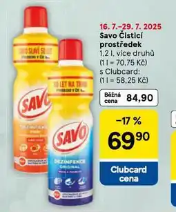 Tesco Savo čistící prostředek nabídka
