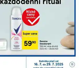 Tesco Rexona deodorant nabídka