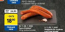 Tesco Klobása nabídka