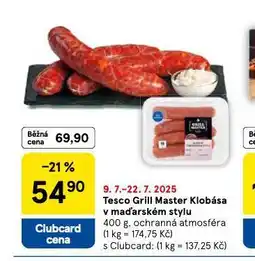 Tesco Klobása v maďarském stylu nabídka