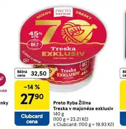 Tesco Treska v majonéze exkluziv nabídka