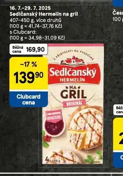 Tesco Sedlčanský hermelín na gril nabídka