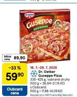 Tesco Dr. oetker guseppe pizza nabídka