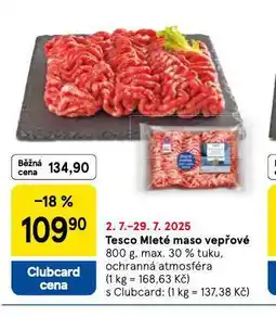 Tesco Mleté maso vepřové nabídka