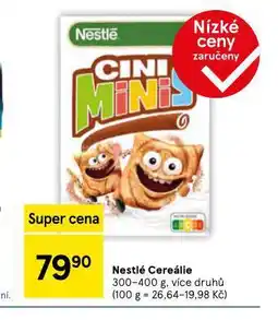 Tesco Nestlé cereálie nabídka