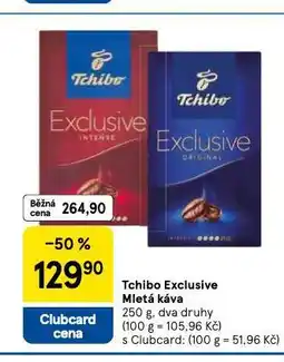 Tesco Tchibo exclusive mletá káva nabídka